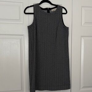 Ann Taylor Black and White Patterned Mini Dress
